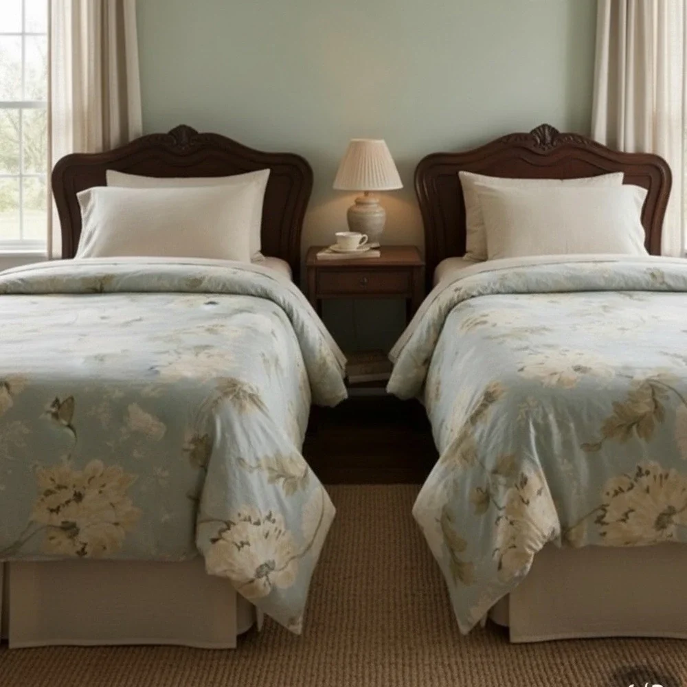 Winter Poppy Pottery Barn Duvet Twin Retired Set Of 2